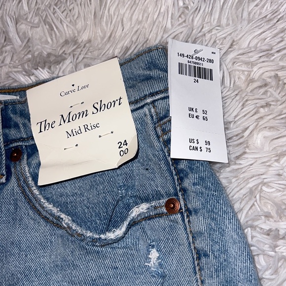 Abercrombie & fit the mom short curve love size 24 - Picture 2 of 3
